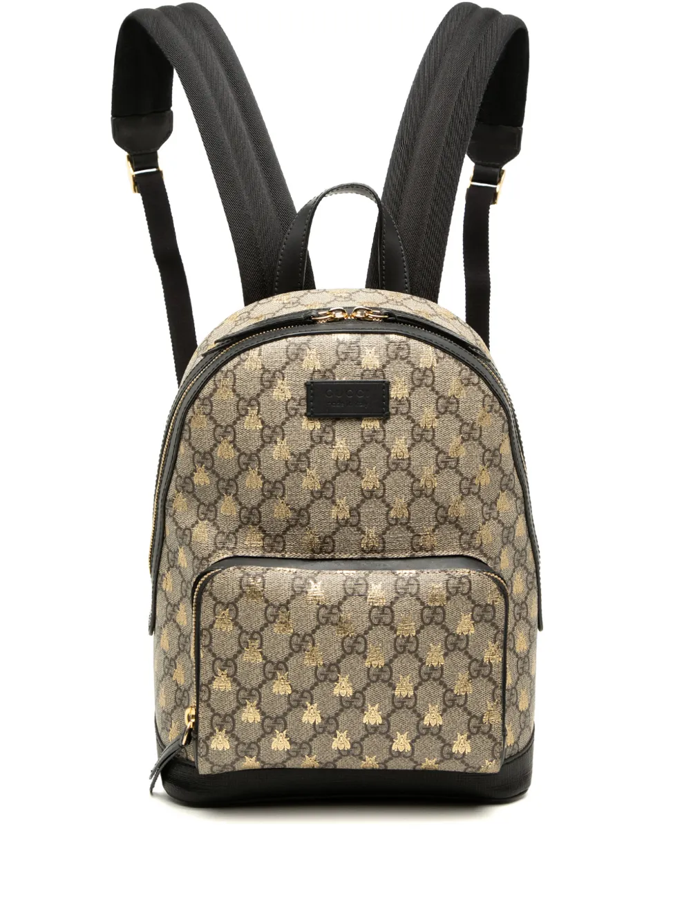 Gucci Pre-Owned 2016-2026 Small GG Supreme Bee backpack - Toni neutri