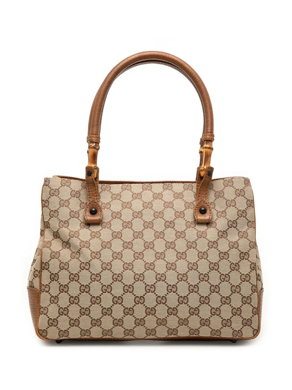 Gucci Pre-Owned 2000-2015 GG Canvas Bamboo tote bag - Neutrals