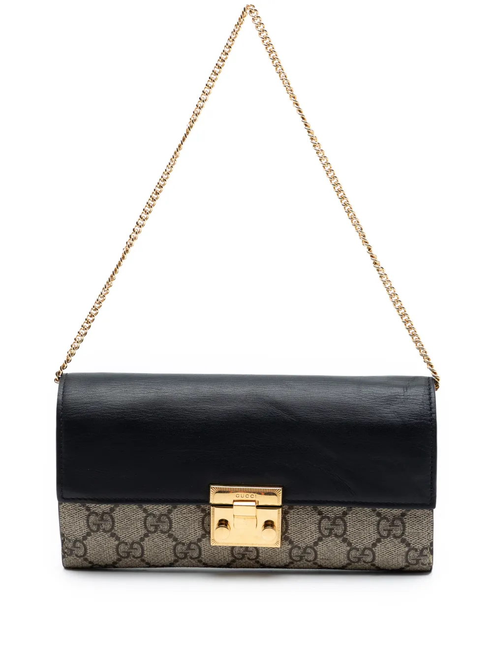 Gucci Pre-Owned 2016-2026 GG Supreme Padlock Wallet On Chain shoulder bag - Toni neutri