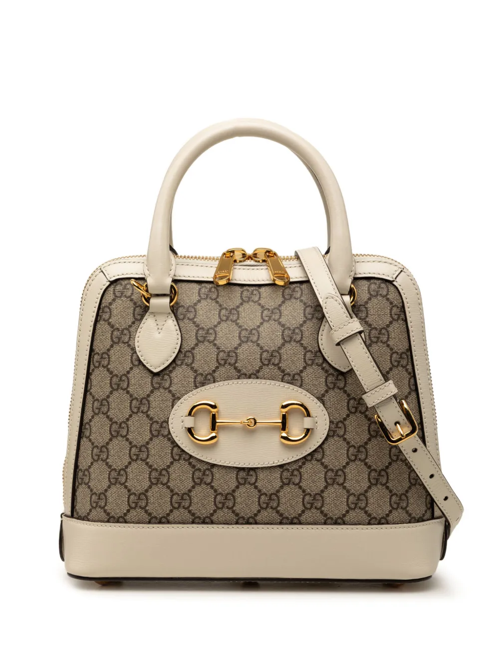 Gucci Pre-Owned 2016-2026 Small GG Supreme Horsebit 1955 satchel - Toni neutri