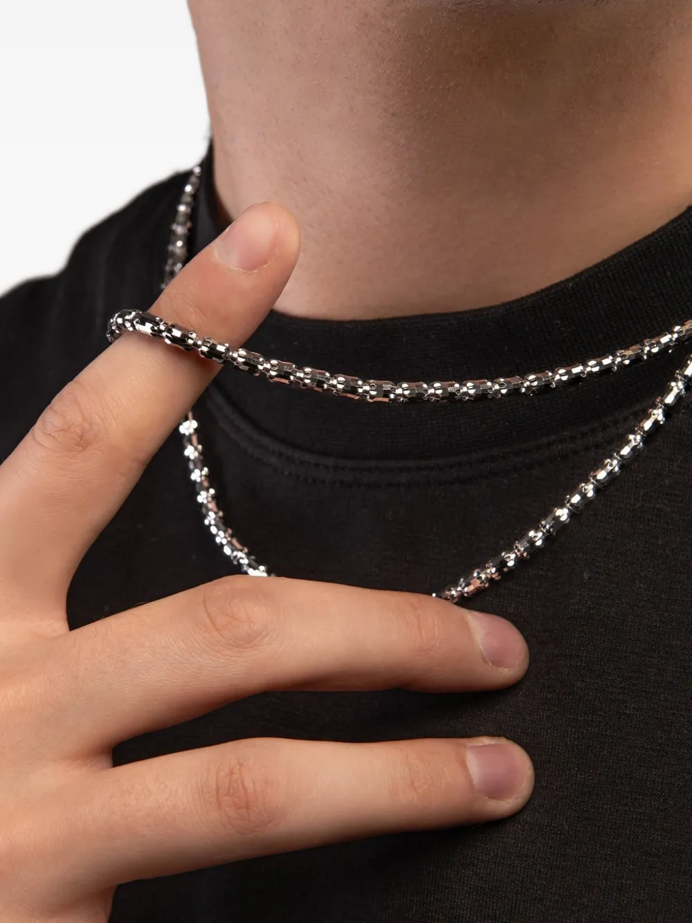  Desmos Collar 4 Barrel Crystal - Plateado 