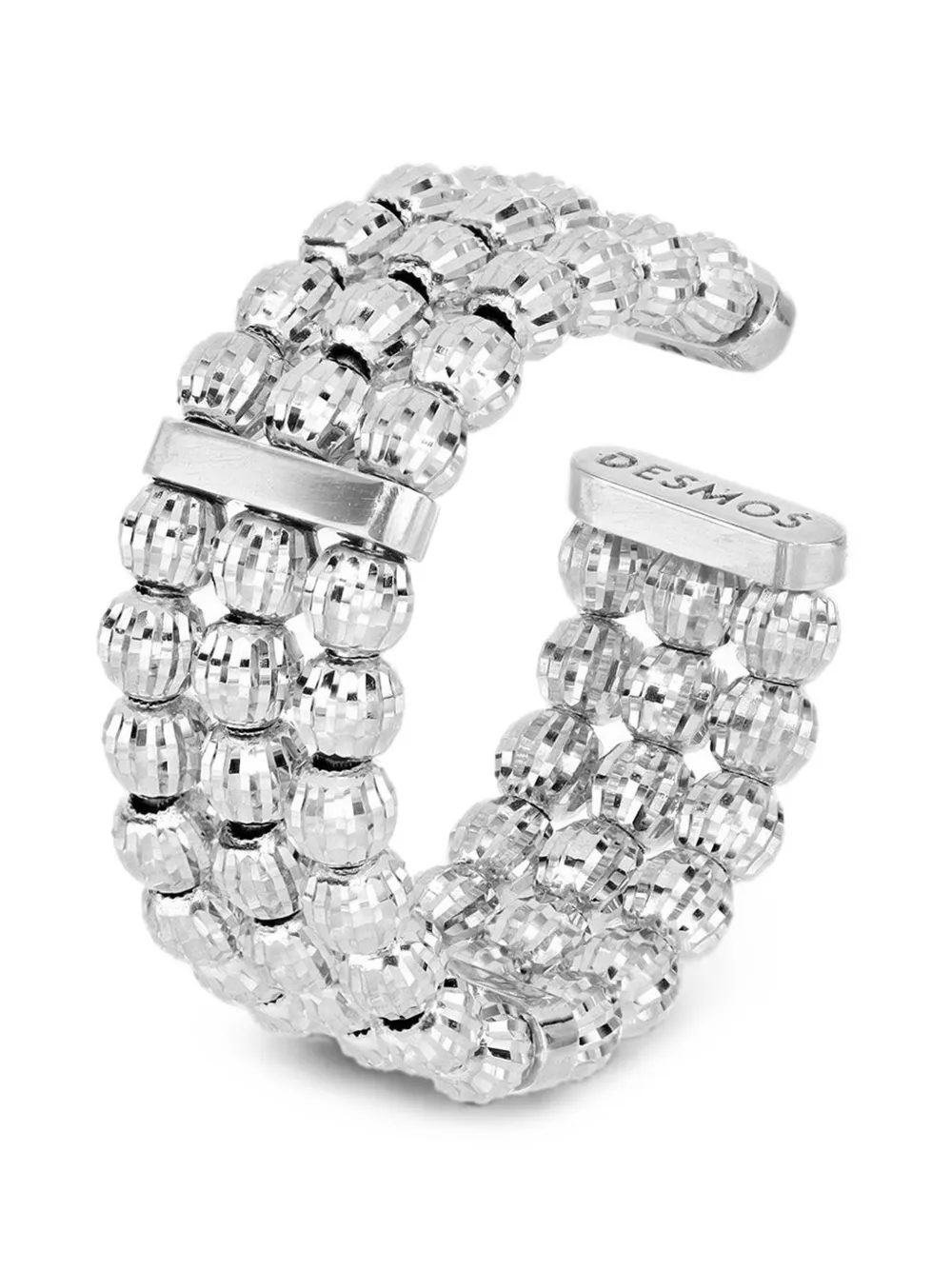 DESMOS Anello con cristalli - Argento