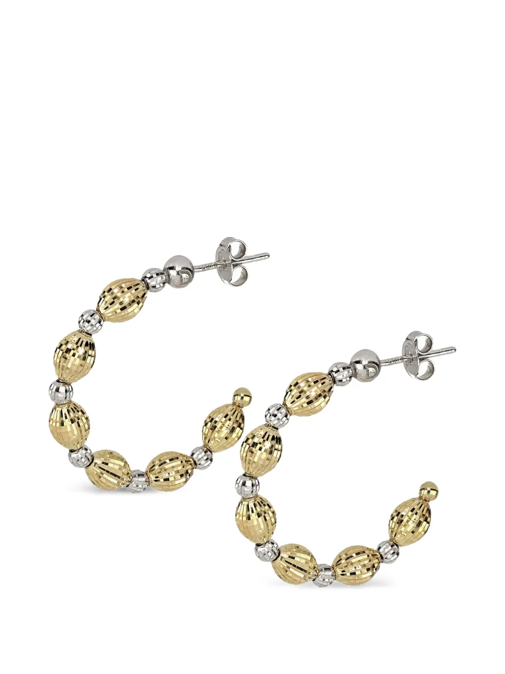 DESMOS Crystal two-element hoop earrings - Oro