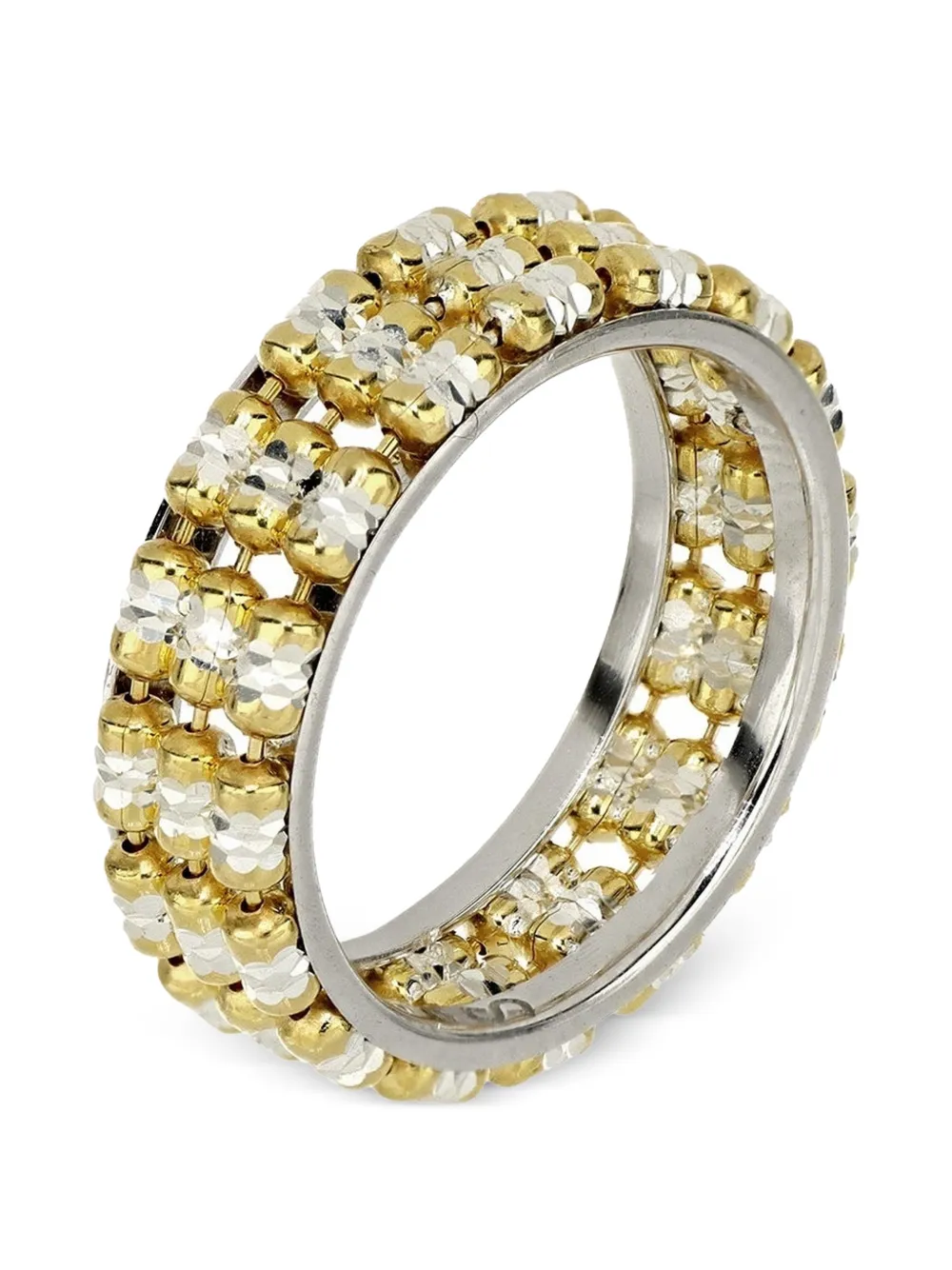 DESMOS Infinity Round Ring mit Perlen - Silber