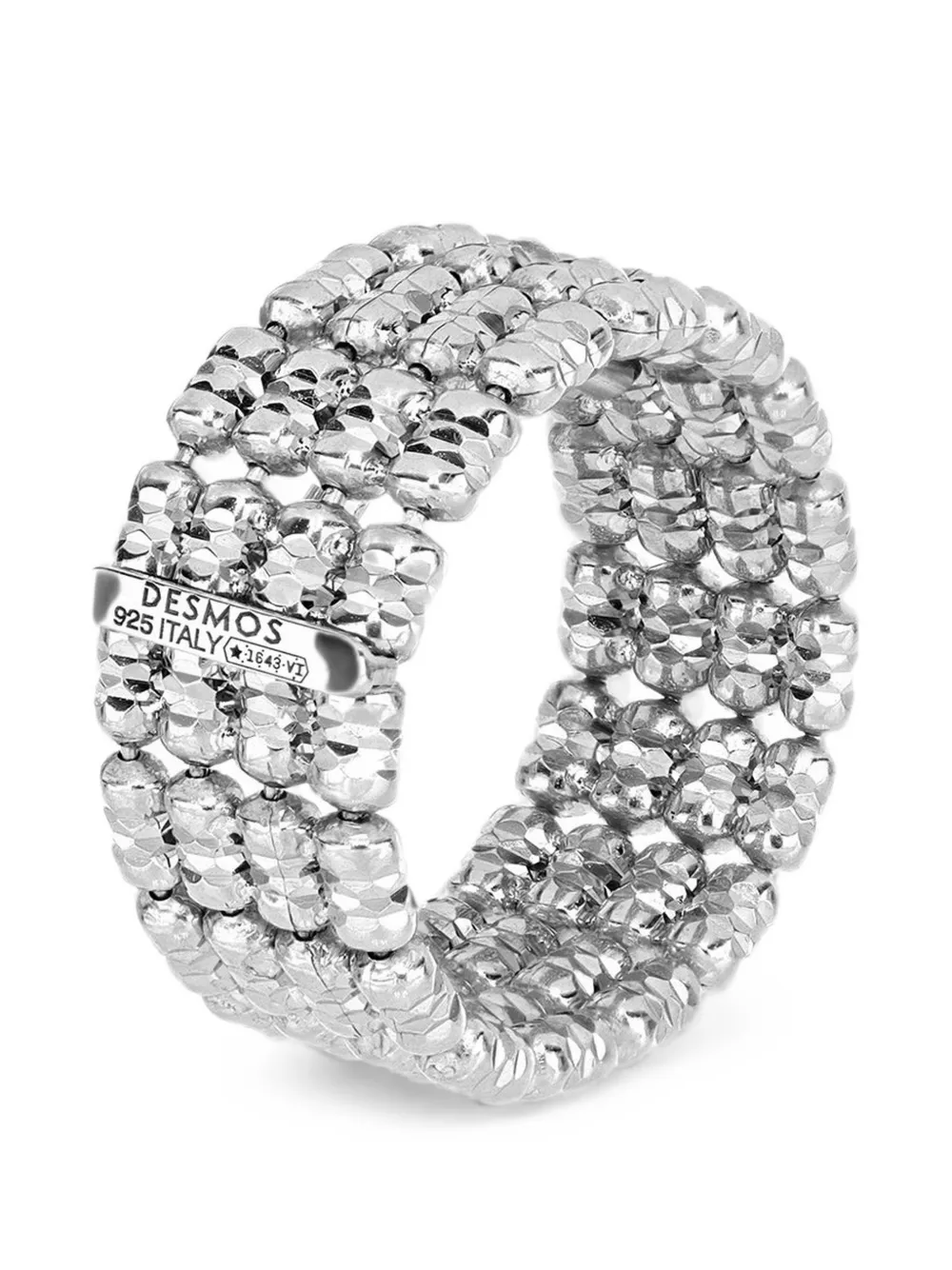 DESMOS Anello Infinity con perline - Argento