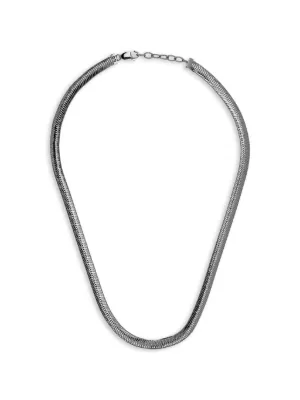 Diesel Dx1433 Oval D カーブチェーン ネックレス | シルバートーン