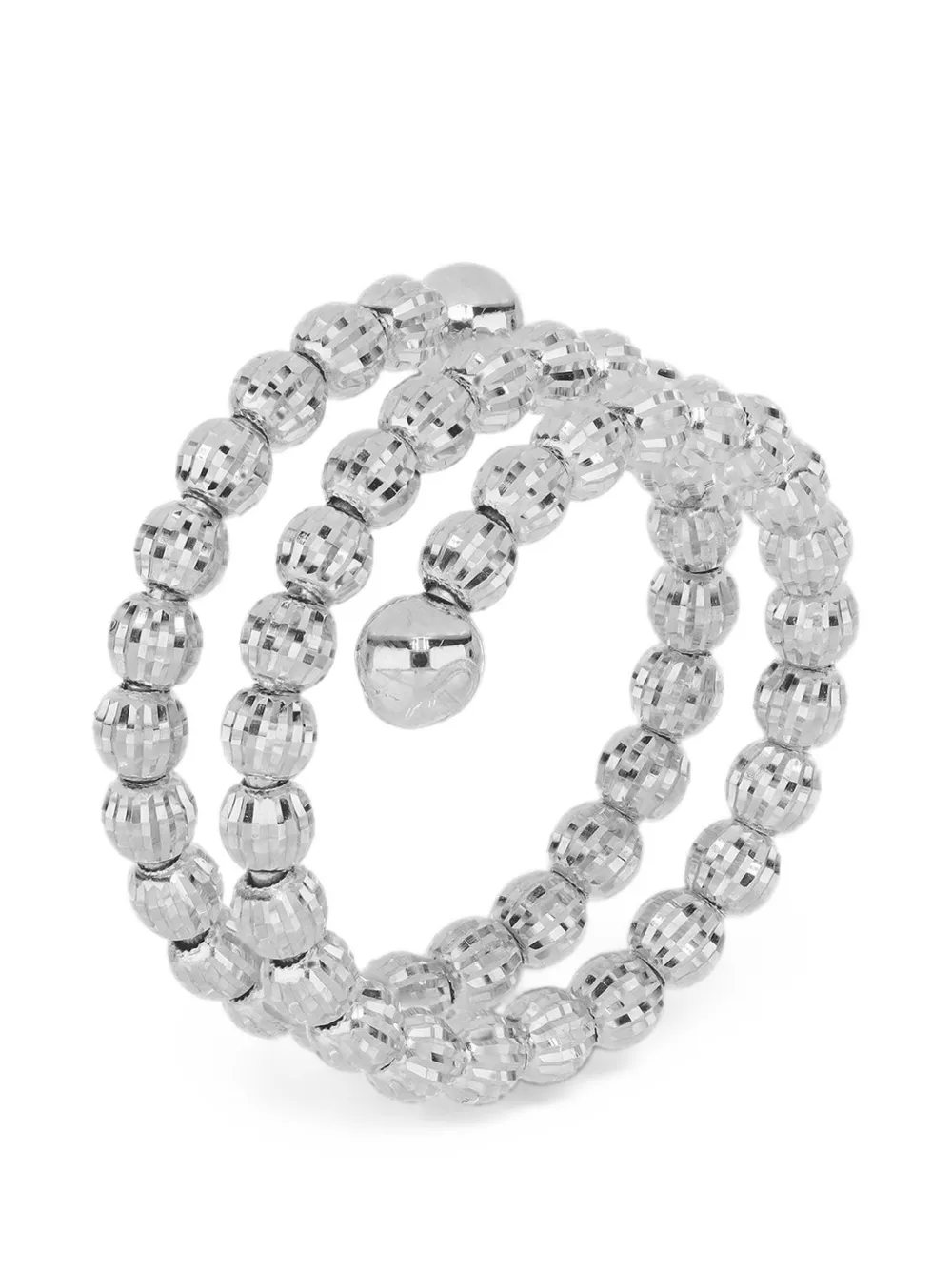 DESMOS Anello a spirale con cristalli - Argento