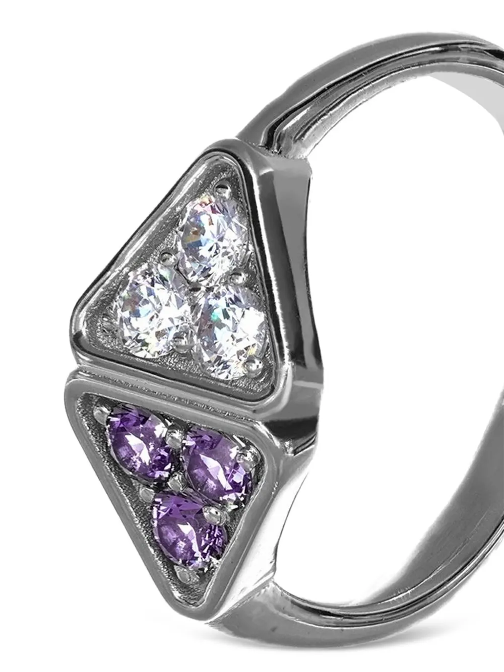  Desmos Infinity Triangular-motif Ring - Argent 