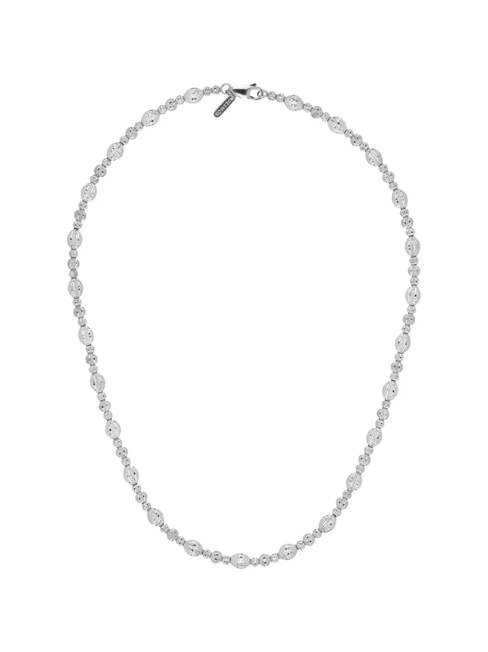 Desmos Crystal Three-element Beaded Necklace In Silber