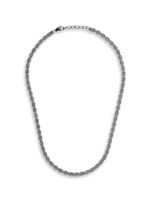 Diesel Dx1433 Oval D カーブチェーン ネックレス | シルバートーン