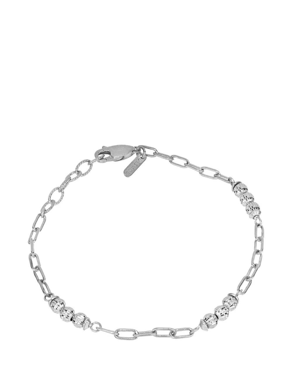 DESMOS Crystal Nova paperclip-link bracelet - Argento