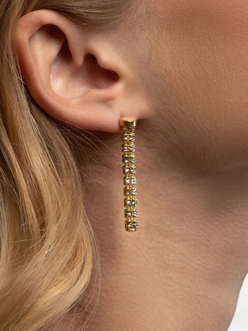 DESMOS Infinity Round diamond-cut earrings - Oro