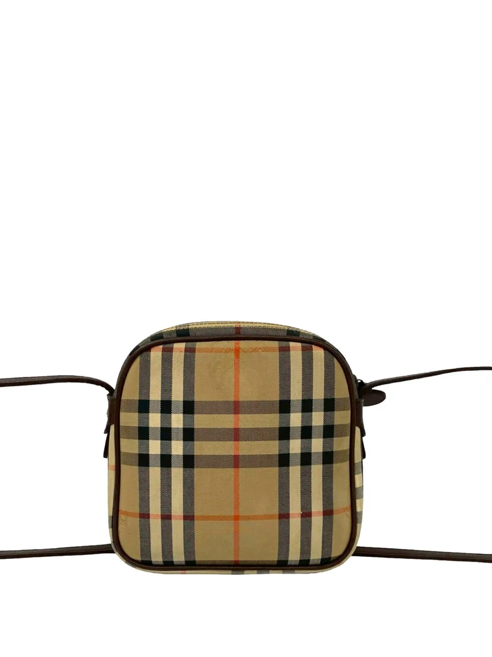  Burberry Pre-owned Bandolera Haymarket Check Canvas 20th Century - Neutro 