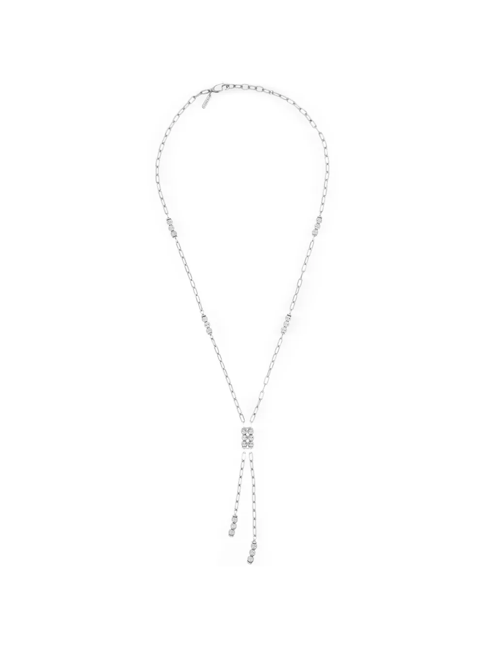 DESMOS Crystal Nova paperclip-chain necklace - Argento