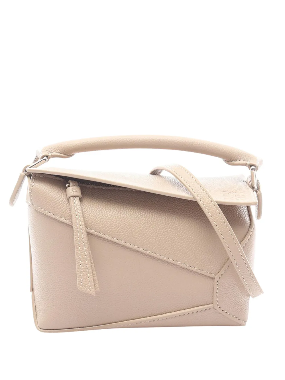 Loewe Pre-Owned 2010-2026 Mini Calfskin Puzzle Edge satchel - Toni neutri
