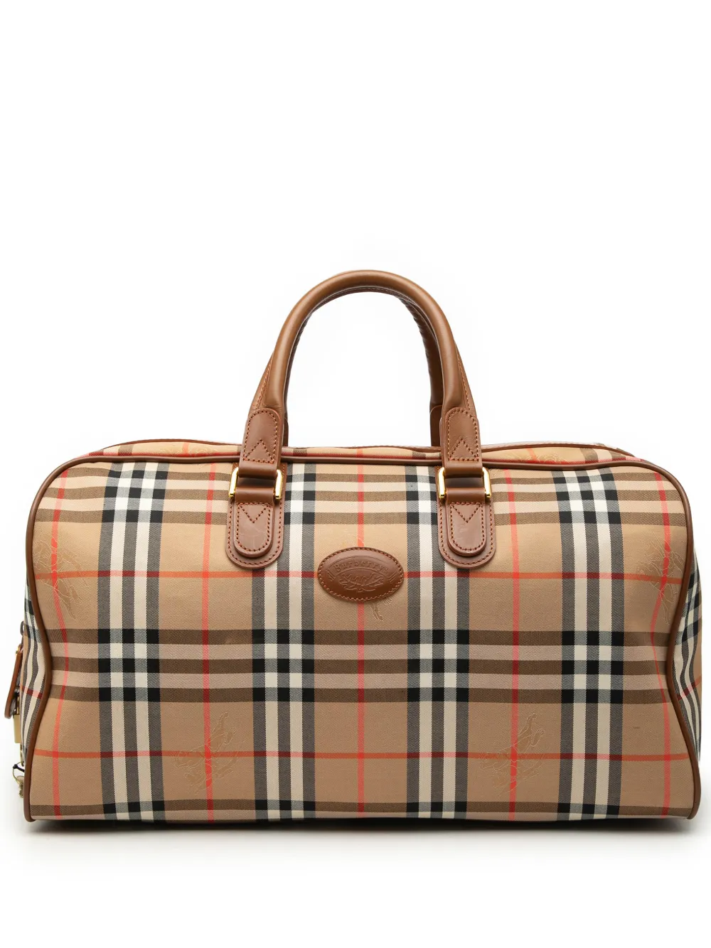 Burberry Pre-Owned 20th Century Haymarket Check Canvas travel bag - Toni neutri