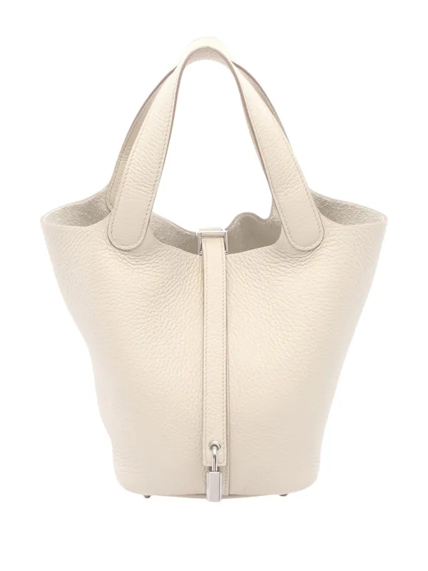 Hermès Pre-owned 2024 Clemence Picotin Lock 18 Handbag in Neutrals