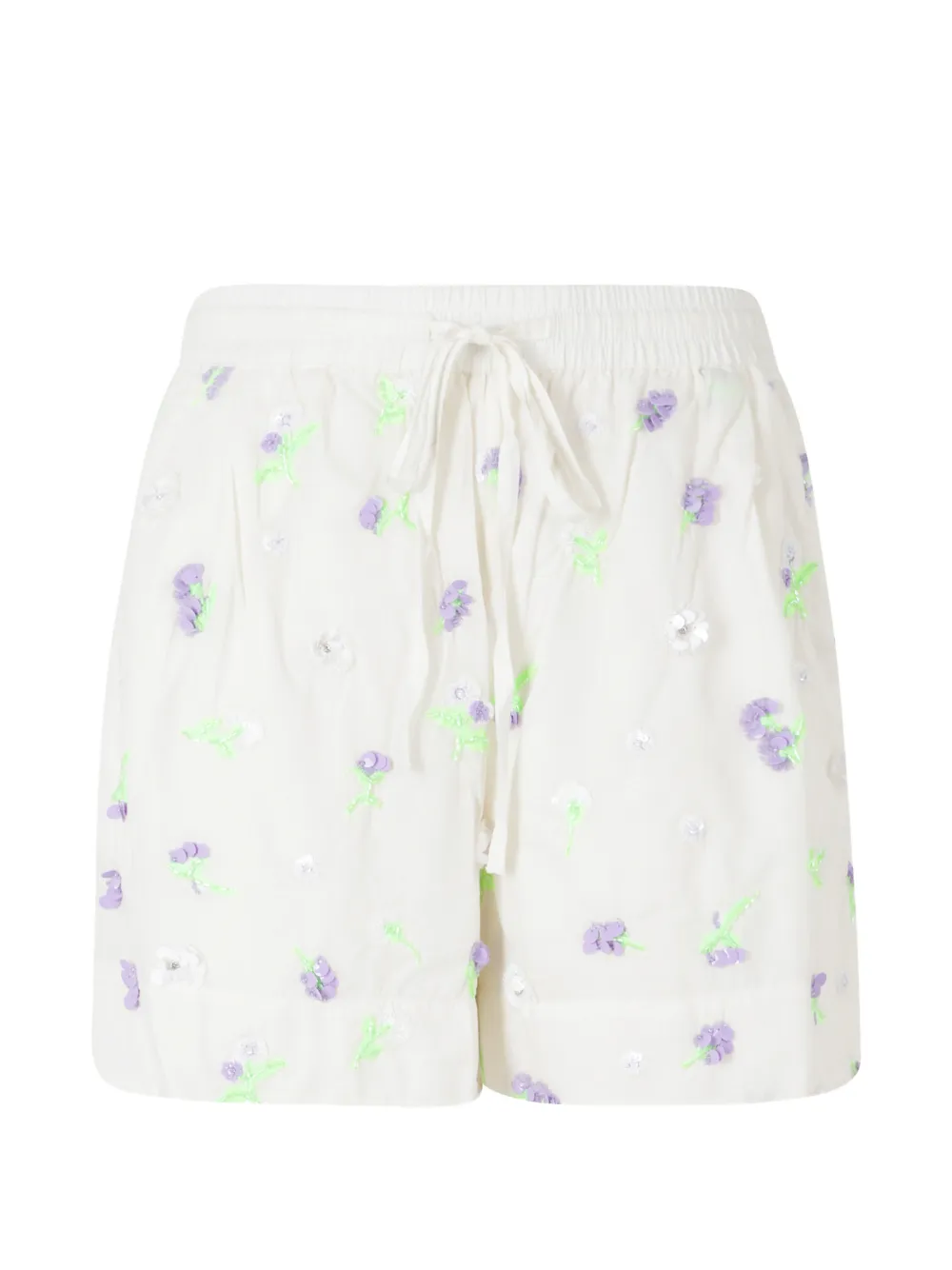Essentiel Antwerp Jelena sequin-embellished shorts - White