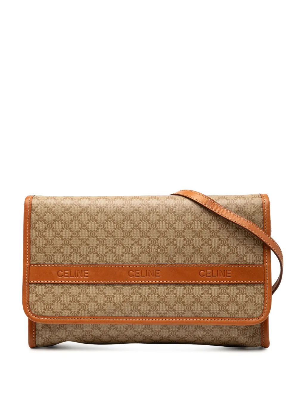 Celine Pre-Owned 1991 Macadam Coated Canvas crossbody bag - Neutrals