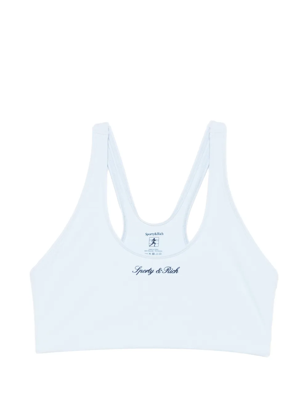 Sporty & Rich Sport-BH mit Logo - Blau