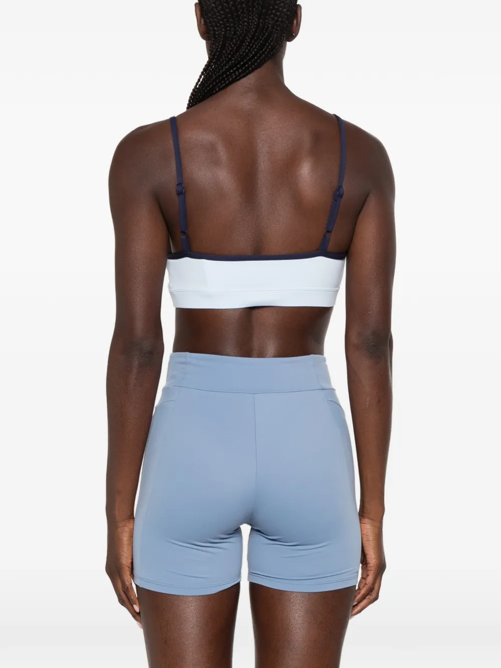 Sporty & Rich Sport-bh met contrasterende afwerking en logo-print Blauw