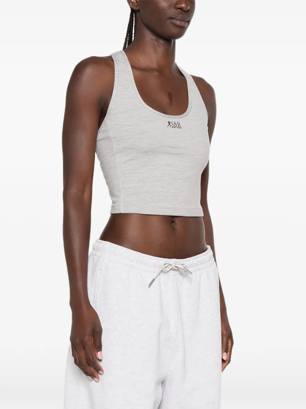 Sporty & Rich Sport-bh met logoprint Grijs