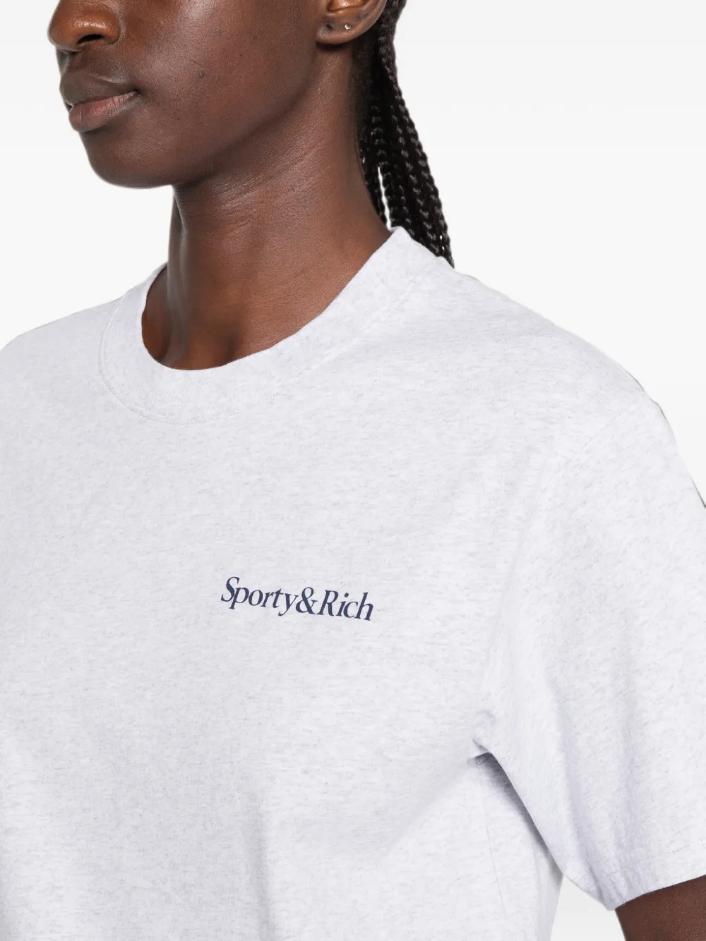 Sporty & Rich Fema T-shirt met logo-print Grijs