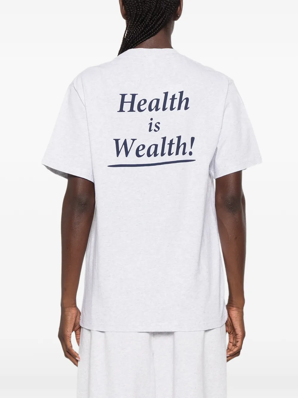 Sporty & Rich Fema T-shirt met logo-print Grijs