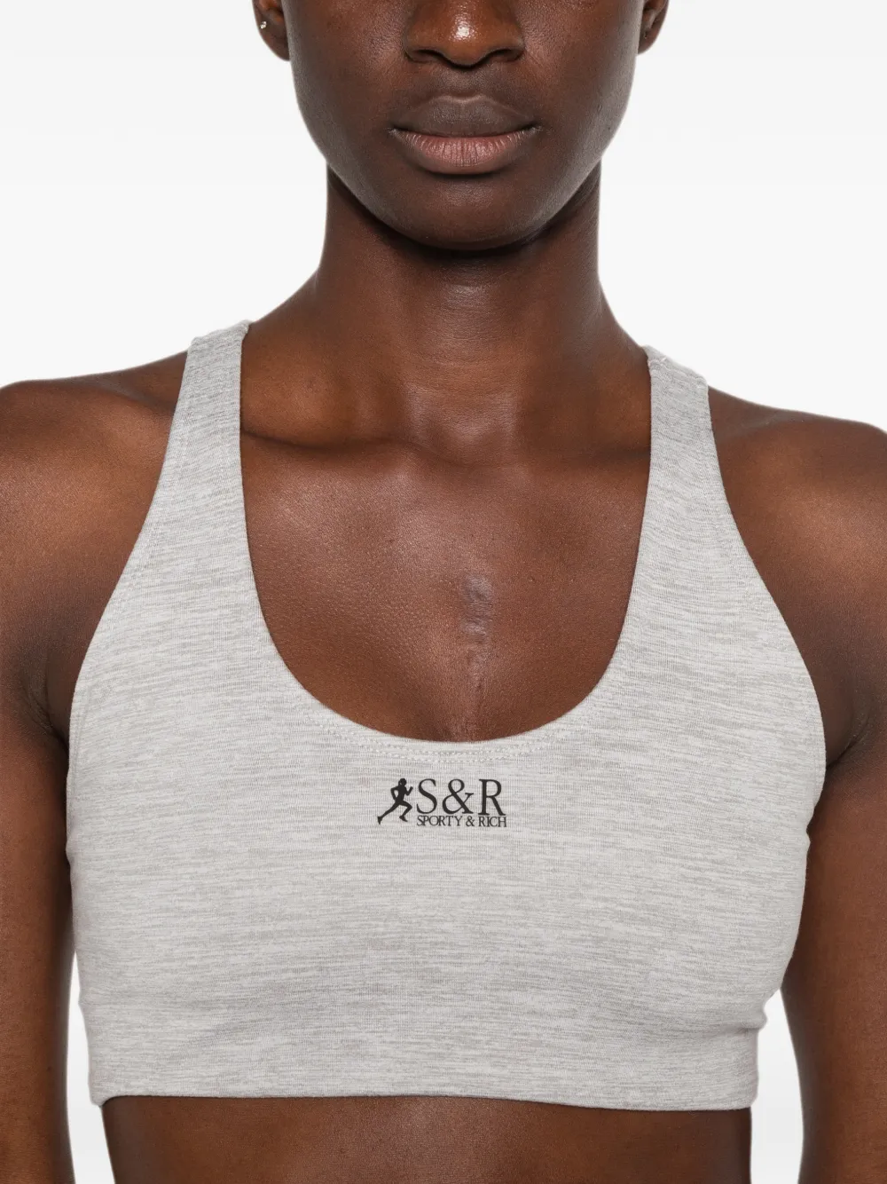 Sporty & Rich Sport-bh met logoprint Grijs