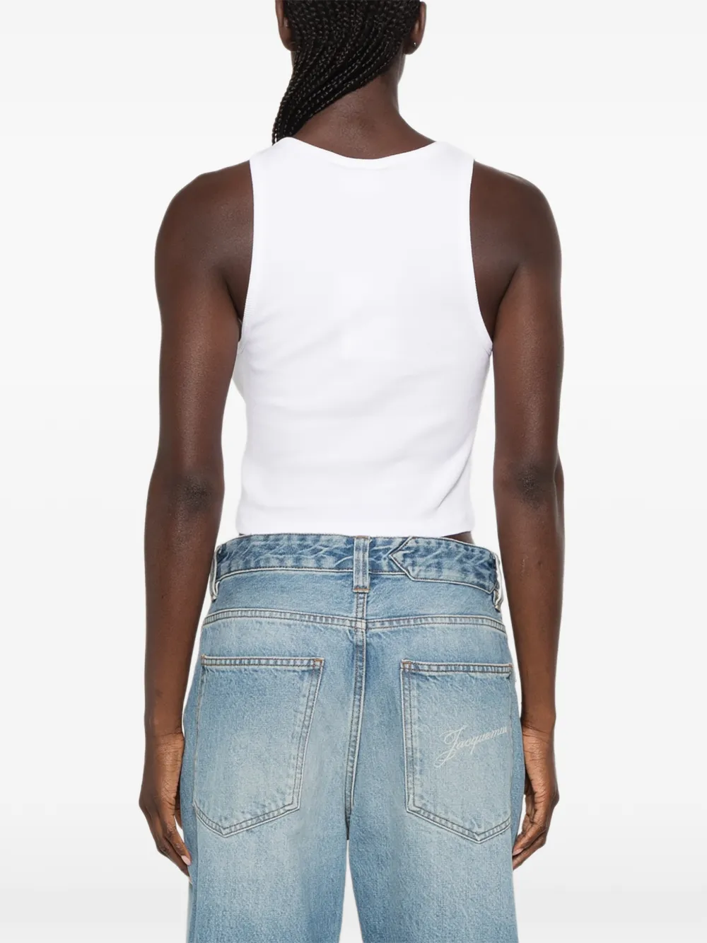 Sporty & Rich Priscila verfraaide tanktop Wit