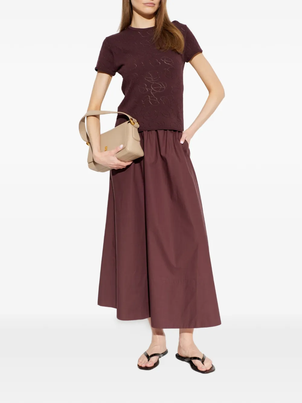 By Malene Birger Brit gebreid T-shirt Rood