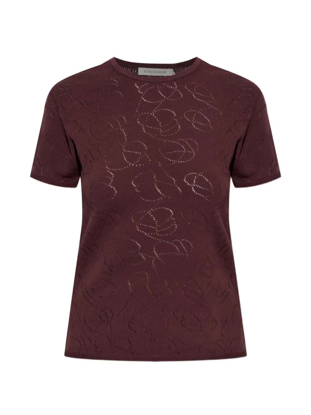 By Malene Birger Brit pointelle-knit T-shirt - Rot