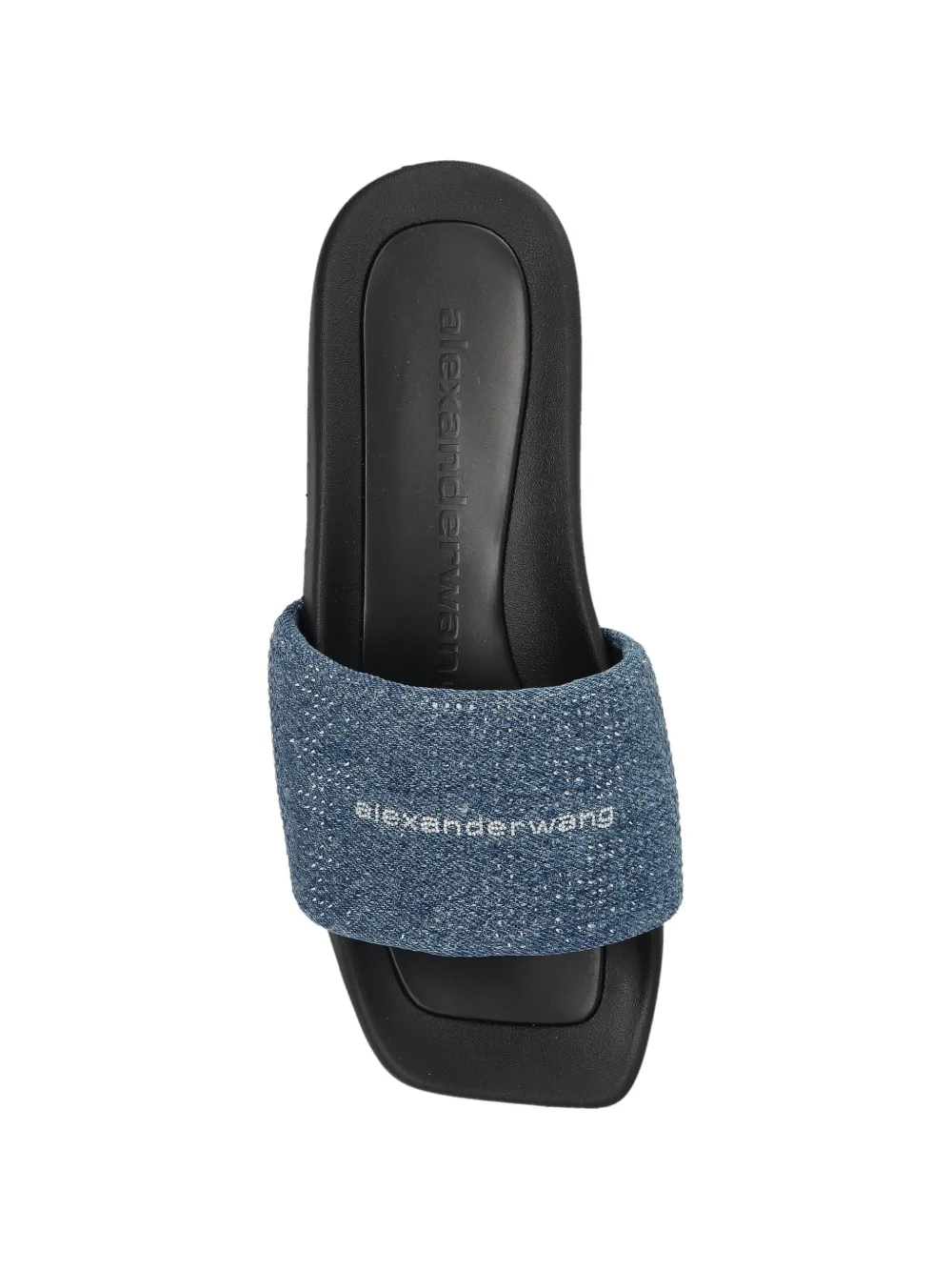 Alexander Wang sequin-embellished denim slides Blauw