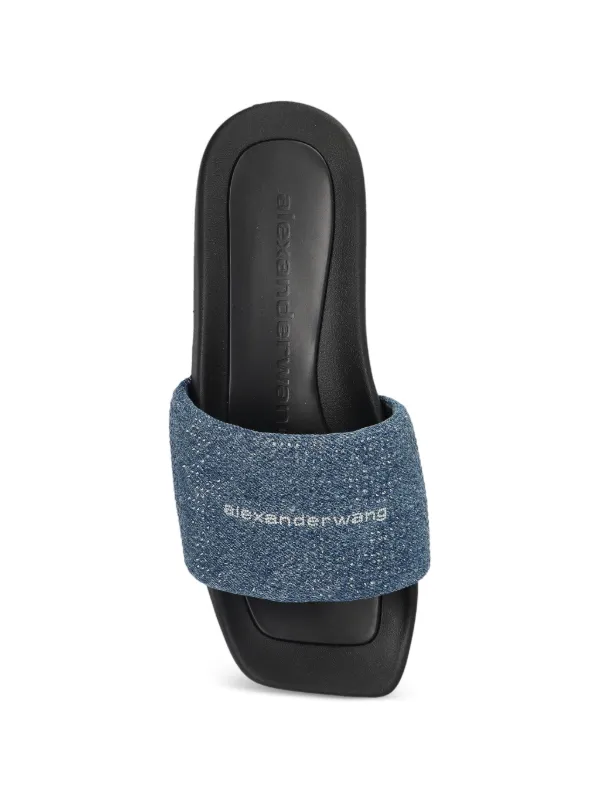 Alexander Wang ロゴ サンダル | ブルー | FARFETCH JP