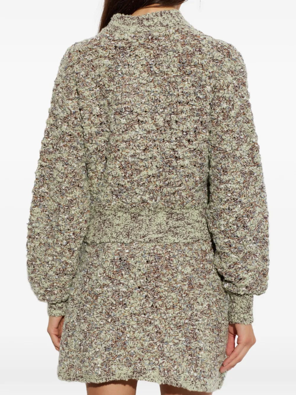 By Malene Birger Gianna bouclé gebreid vest Groen