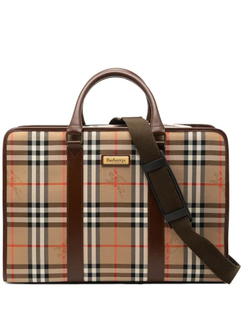Burberry Pre-Owned 20th Century Haymarket Check Canvas business bag