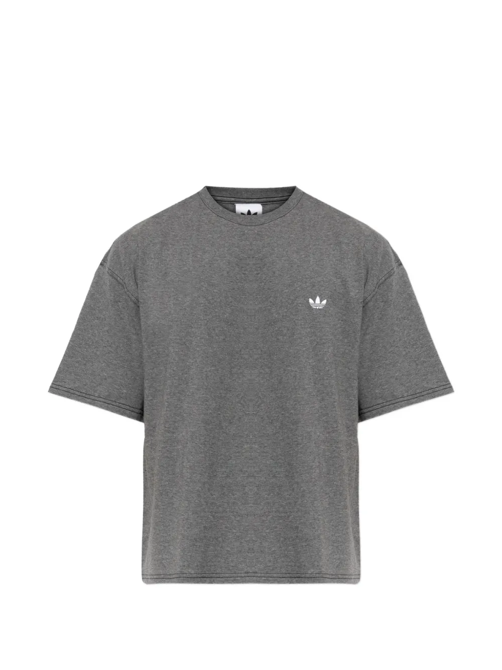 adidas logo-embroidered T-shirt - Grigio