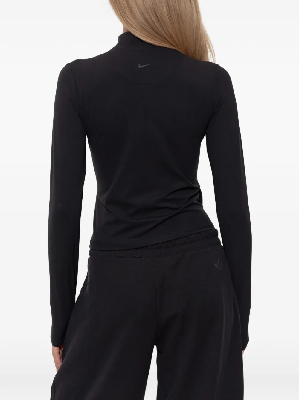Nike Getailleerde trui met rits Zwart