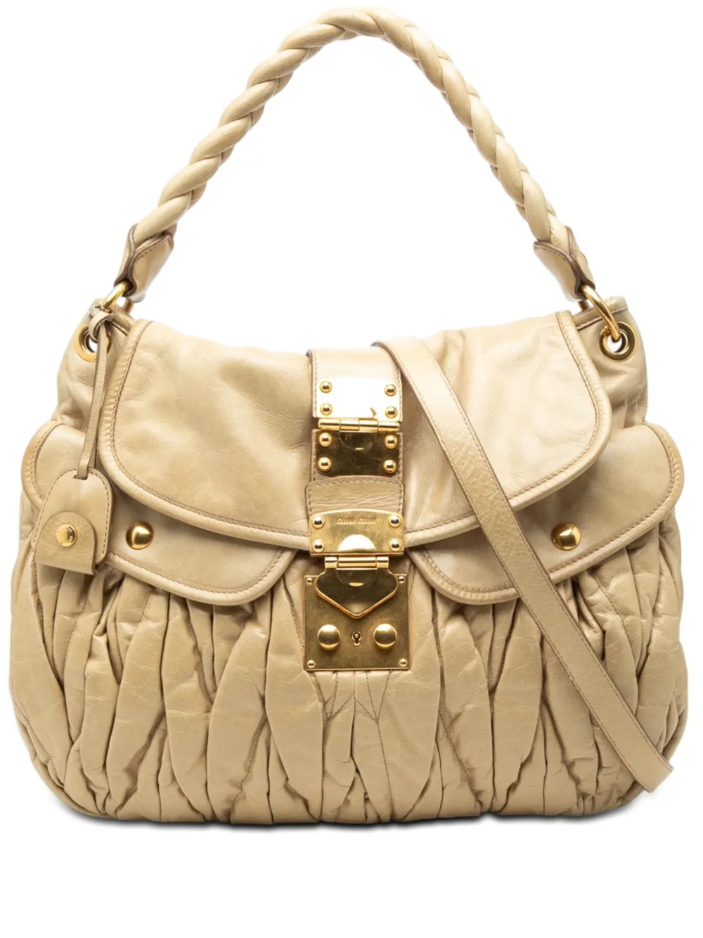 Miu Miu Pre-Owned 2010-2026 Matelasse Nappa Coffer satchel - Toni neutri