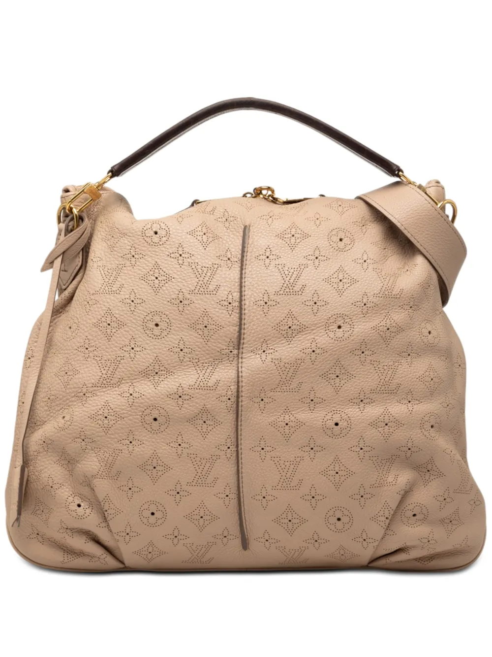 Louis Vuitton Pre-Owned 2012 Monogram Mahina Selene MM satchel - Toni neutri
