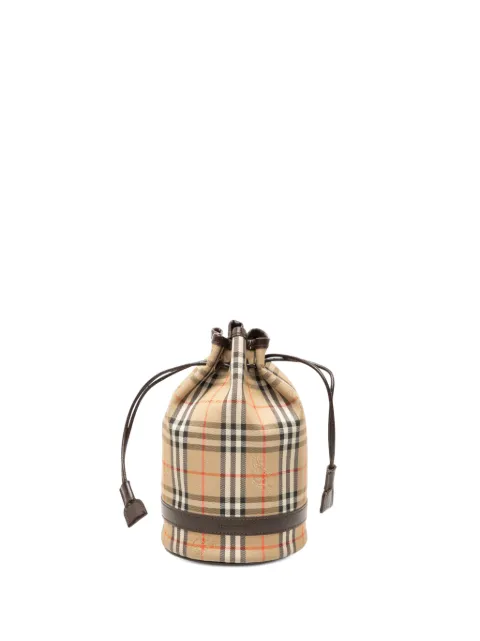 Burberry Pre-Owned 20th Century Haymarket Check Canvas Drawstring pouch