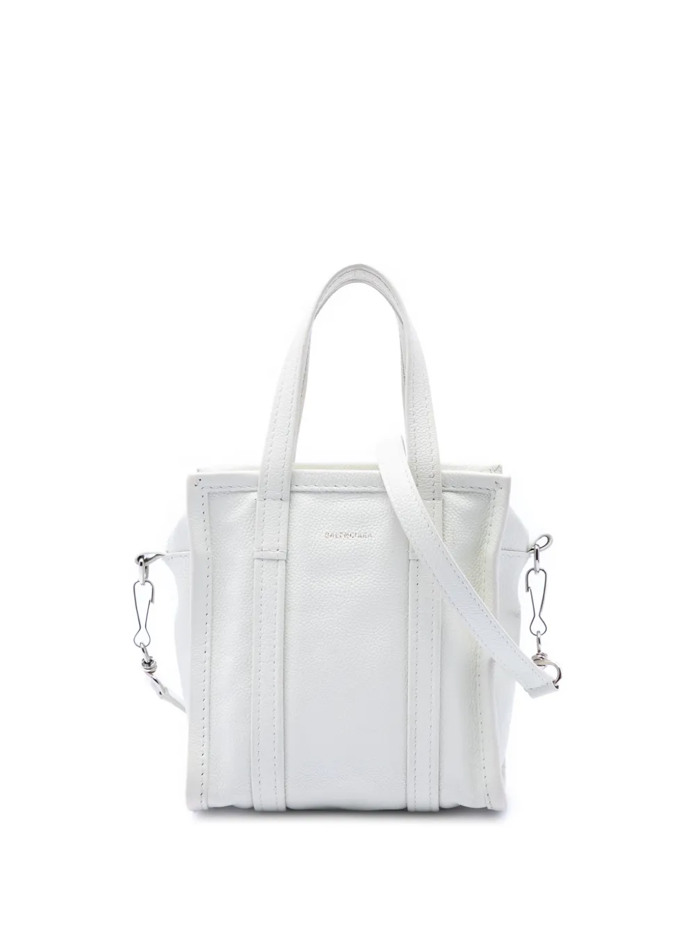 Balenciaga Pre-Owned 2021 Lambskin Bazar Shopper XXS satchel - Toni neutri