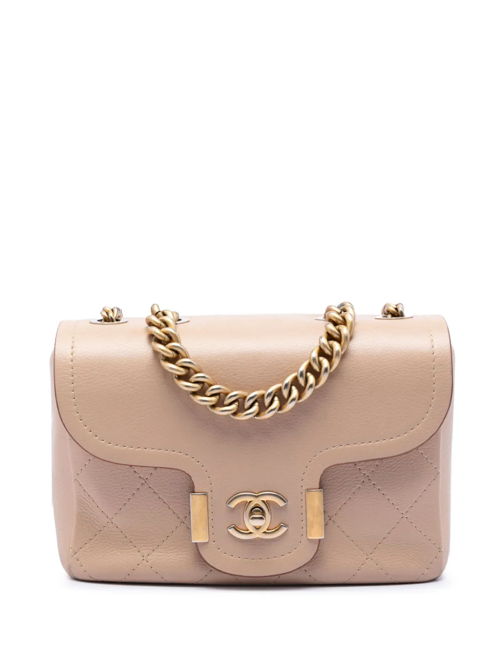 CHANEL Pre-Owned 2017-2018 Paris-Greece Calfskin Archi Chic Flap satchel - Toni neutri