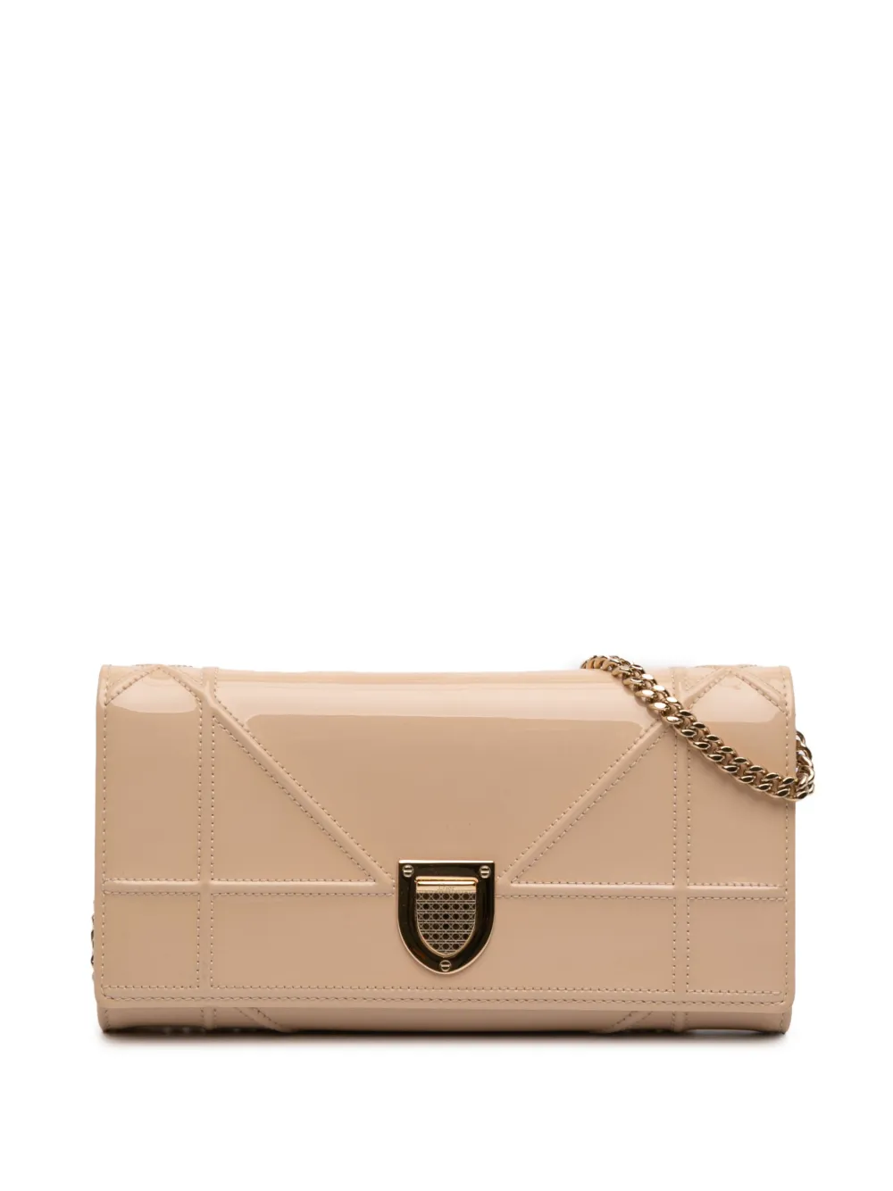 Christian Dior Pre-Owned 2017 Patent Diorama Wallet On Chain crossbody bag - Toni neutri