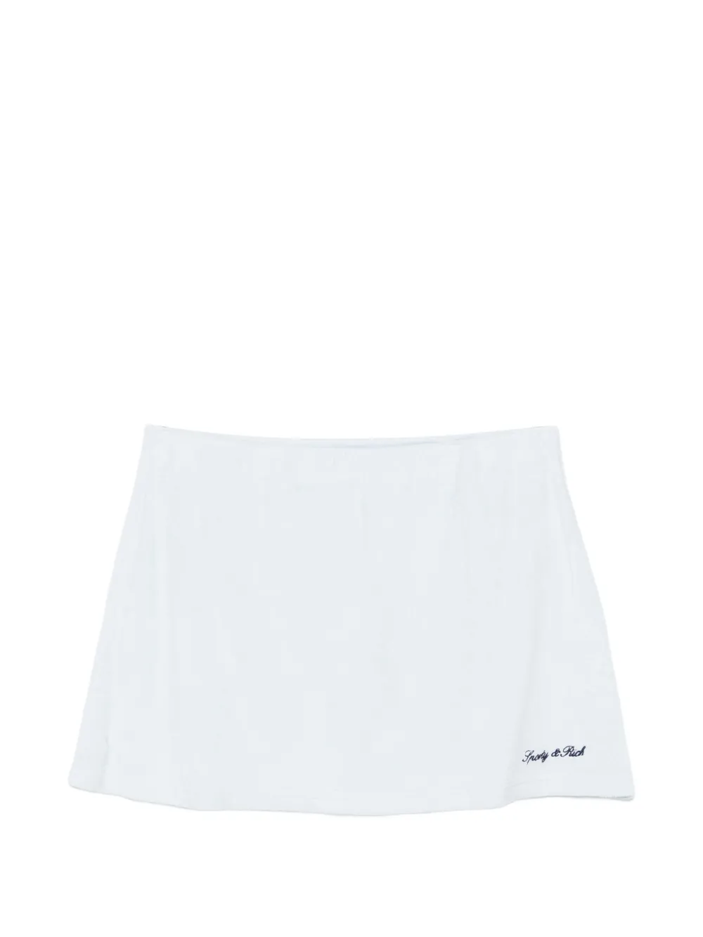 Sporty & Rich logo-embroidered terry skirt - Blu