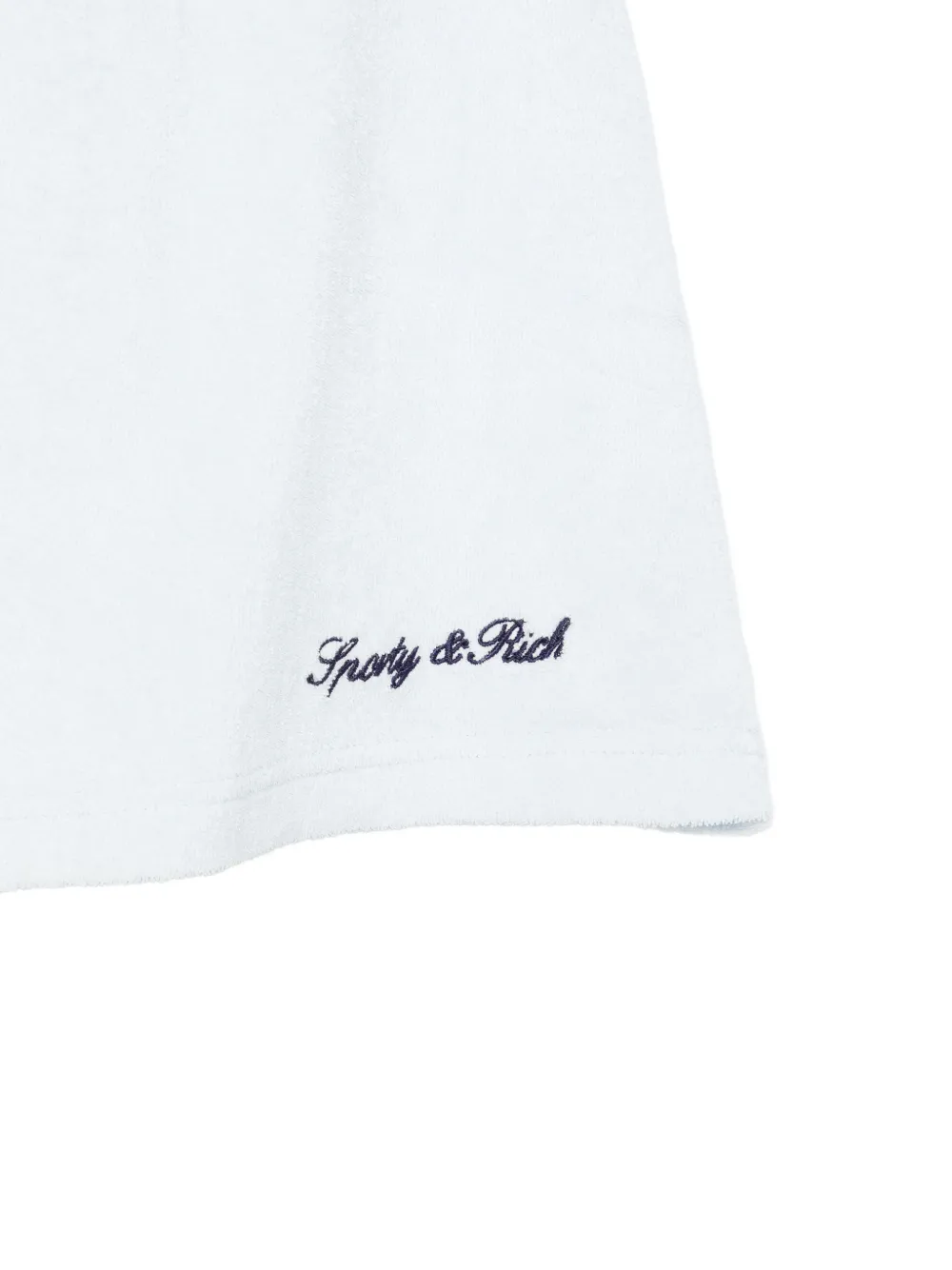 Sporty & Rich Badstof rok met geborduurd logo Blauw