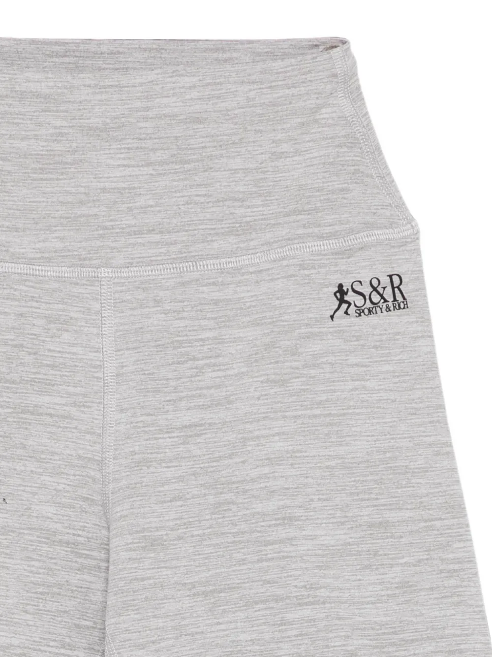 Sporty & Rich Fietsshorts met logoprint Grijs