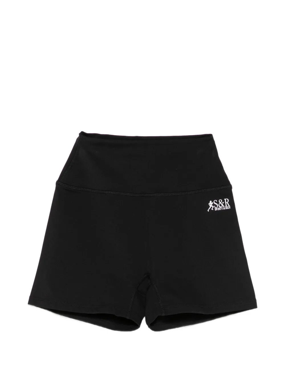 Sporty & Rich logo-print cycling shorts - Nero