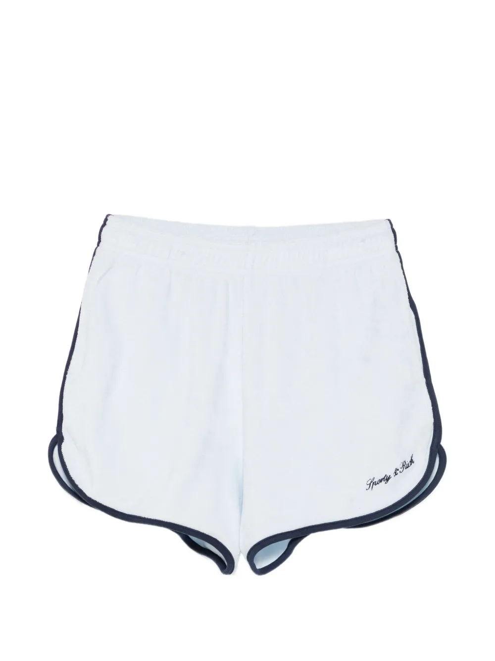Sporty & Rich logo-embroidered track shorts - Blu