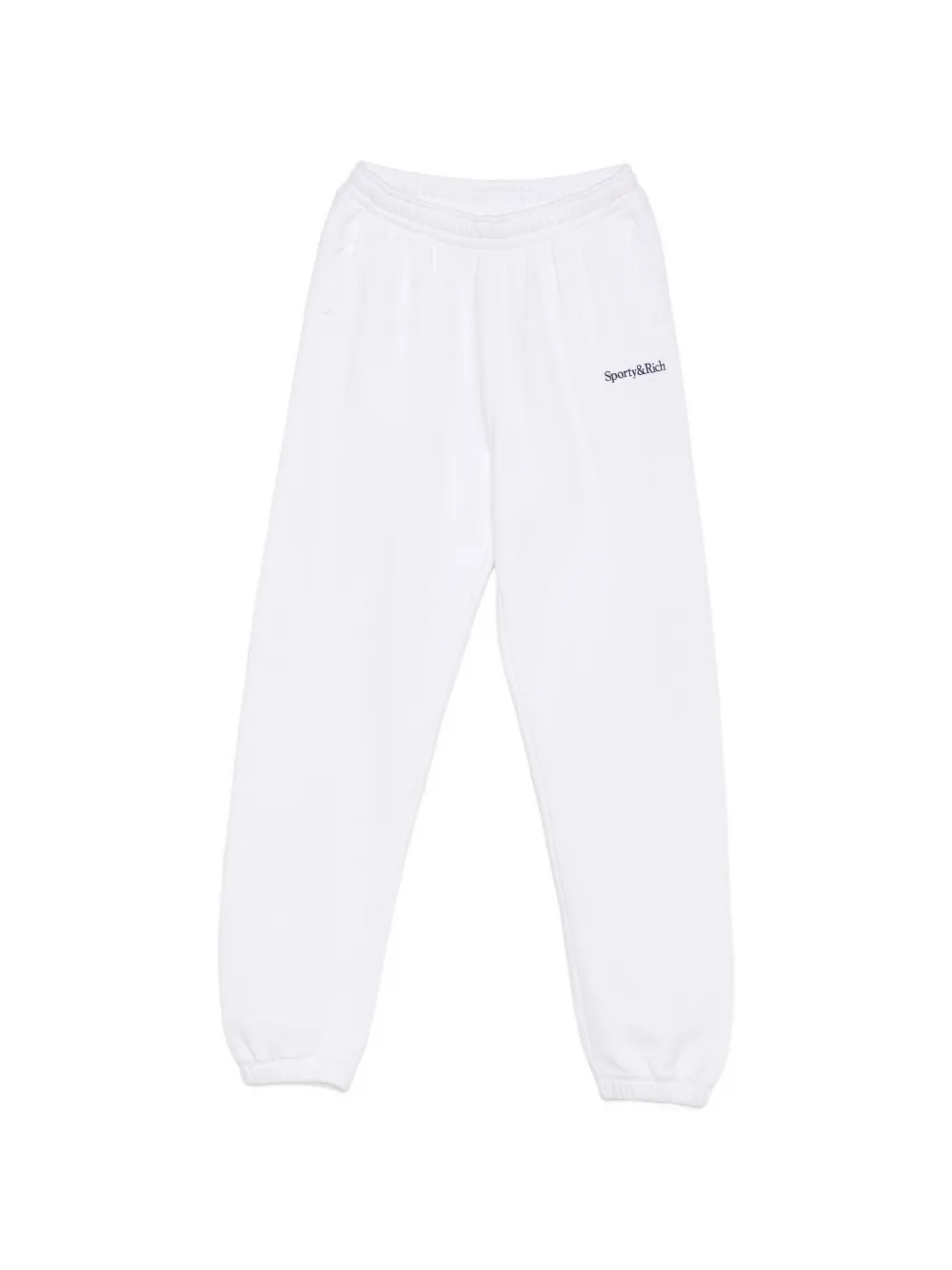 Sporty And Rich Logo-embroidered Track Pants In White